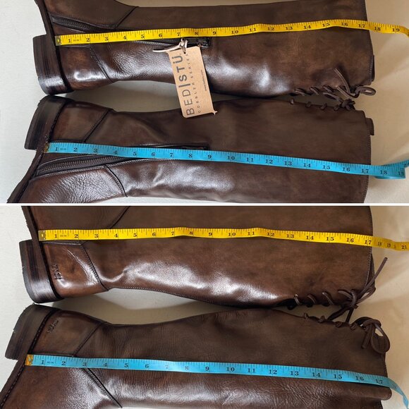 BED STU Manchester Distressed Brown Leather Tall Riding Boots BEDSTU Size 7 - Picture 9 of 16